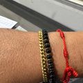 Onyx Beaded Bracelet Gold