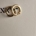 Iced Out Hoop Earrings - Gold