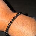Onyx Beaded Bracelet Gold