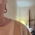 Women's Hammered Hoop Earrings - Gold