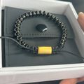 Onyx Beaded Bracelet Gold