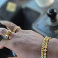 Iced Out Cuban Link Ring Gold