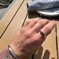 Beveled Tiger's Eye Signet Ring - Silver