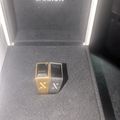 Beveled Onyx Signet Ring Silver