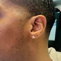 Bezeled Stud Earrings - Gold
