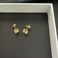 Square Stud Earrings Gold