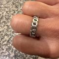 Women's Cuban Link Ring Silver