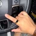 Beveled Onyx Signet Ring Gold