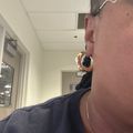 Women's Hammered Hoop Earrings