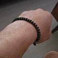 Onyx Beaded Bracelet Gold
