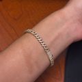 Women's Iced Out Cuban Link Bracelet - Gold