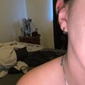 Women's Square Huggie Earrings - Silver