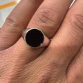 Circle Signet Ring Silver