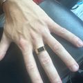 Beveled Onyx Signet Ring - Gold