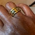 Women's Hammered Ring Set - Gold
