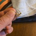 Square Huggie Earrings - Gold