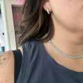 Women's Iced Out Cuban Link Chain - Silver