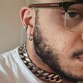 Studded Inset Hoop Earrings - Silver