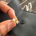 Women's Princess Cut Stud Earrings - Gold