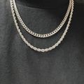Cuban + Rope Chain Stack