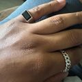 Beveled Onyx Signet Ring - Silver