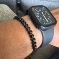 Onyx Beaded Bracelet Gold
