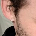 Thin Hoop Earrings Silver