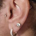 Women's Bezeled Stud Earrings - Gold