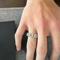 Iced Out Cuban Link Ring Silver