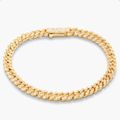 Women's Iced Out Cuban Link Bracelet Gold