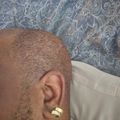 Studded Frame Hoop Earrings - Gold