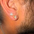Square Stud Earrings Gold