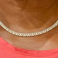 Women's Iced Out Cuban Link Chain - Gold