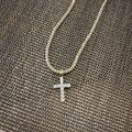 Micro Studded Cross Pendant