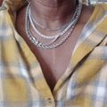 Women's Iced Out Cuban Link Chain - Silver