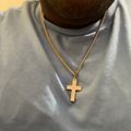 Iced Out Mosaic Cross Pendant
