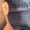 Iced Out Hoop Earrings - Gold
