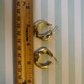 Women's Hammered Hoop Earrings - Gold