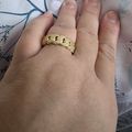 Iced Out Cuban Link Ring Gold