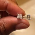 Square Stud Earrings Silver