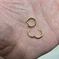 Thin Hoop Earrings - Gold