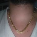 Cuban Link Pearl Inset Chain