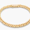 Women's Iced Out Cuban Link Bracelet - Gold