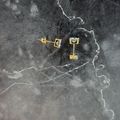 Square Stud Earrings Gold