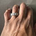Iced Out Cuban Link Ring Silver