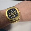 JX1 Chronograph Watch + Cuban Link Chain 10mm