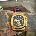 JX1 Chronograph Watch + Cuban Link Chain - 10mm
