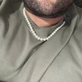 Cuban Link Pearl Necklace 8mm