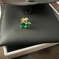 Green Emerald Cut Stud Earrings