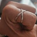 Women's Crossover Ring - Silver